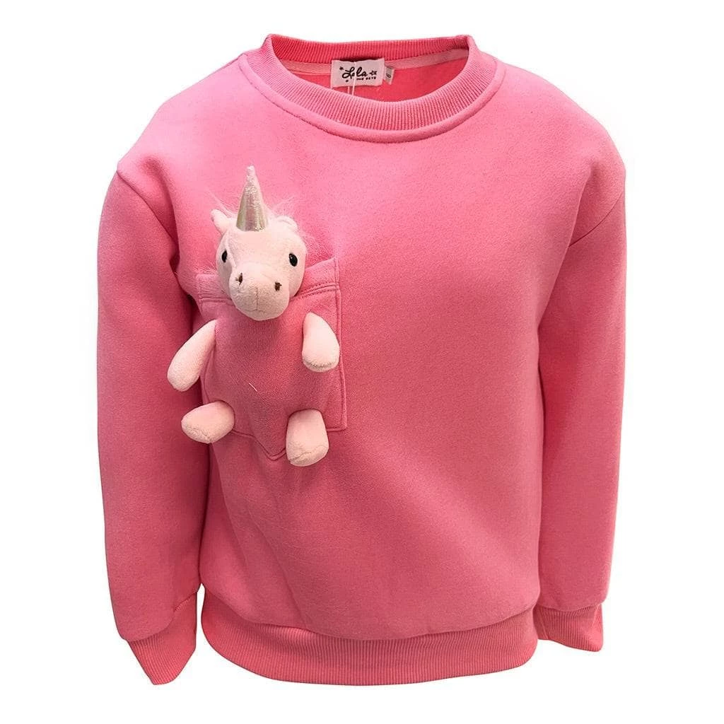 Lola + The Boys Unicorn Crewneck Pink New Arrivals 3 Lola + The Boys Unicorn Crewneck Pink New Arrivals