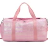 Lola + The Boys Woven Pink Duffle Bag