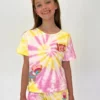 Lola + The Boys YAY Patch Tie Dye Short Set New Arrivals